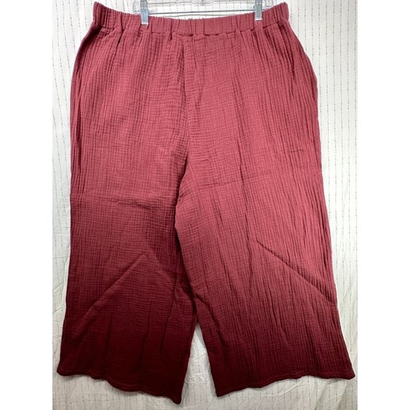 Style Not Size For Jeni Capri Pants 2X Terra Cotta Slubbed Cotton NEW MSRP $40 - Picture 2 of 12
